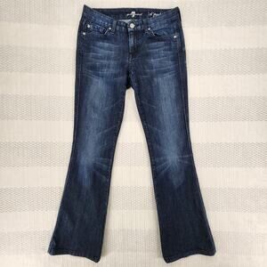 7 For All Mankind Women's Jeans "A" Pocket Bootcut Size 26 Medium Blue Excellent